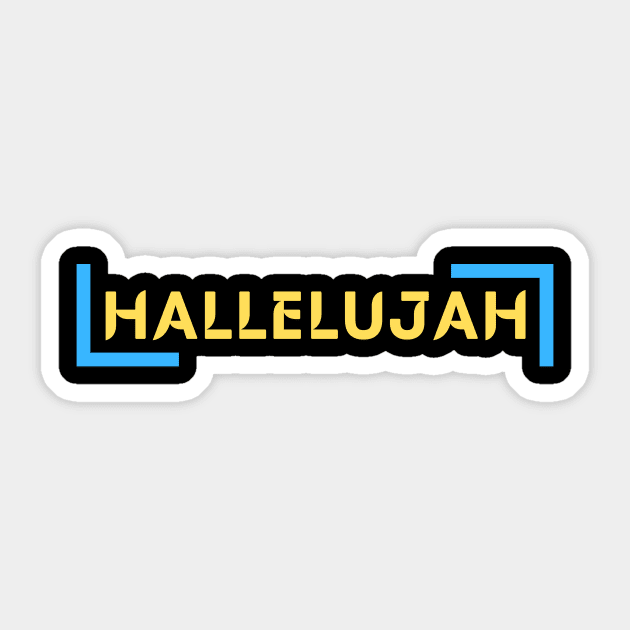 Hallelujah | Christian Saying Sticker by All Things Gospel